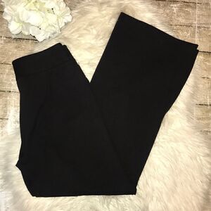 Eccoci Black Wide Leg Trouser Pants Career Wear